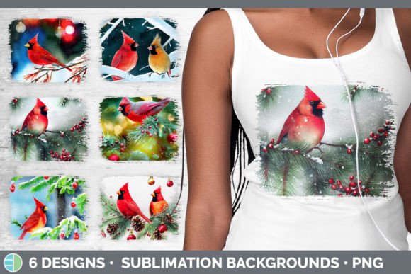 Christmas Cardinals Distressed Sublimati Review
