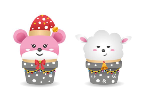 Christmas Doodle Sticker Character Illustrations