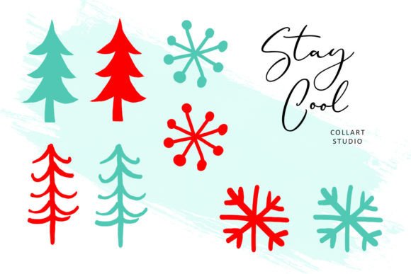 Christmas Elements Clipart: A Festive Illustration for Branding