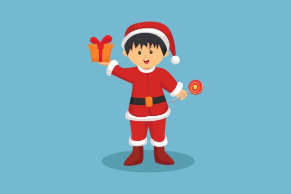Christmas Kid Character Illustration for Branding and Marketing