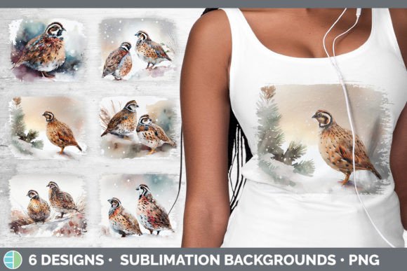 Christmas Quail Distressed Sublimation B Review