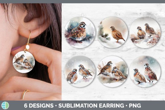 Christmas Quail Round Earring Sublimat Review