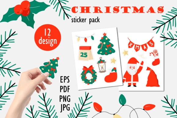 Christmas Stickers Bundle for Illustrations