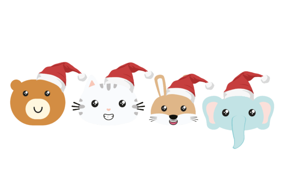 Cute Animal Christmas Design Illustrations for Local Branding