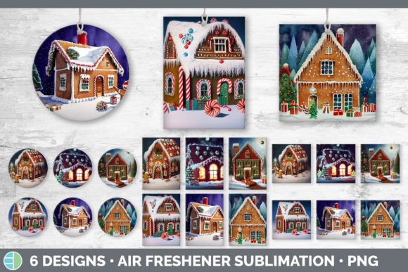 Gingerbread Christmas Air Freshener Illustration