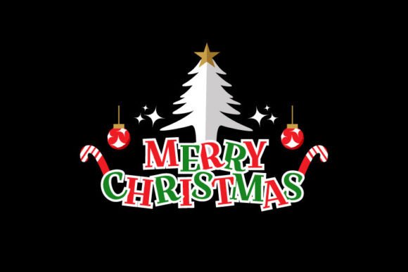 Merry Christmas Word Vector Isolated Design Illustration