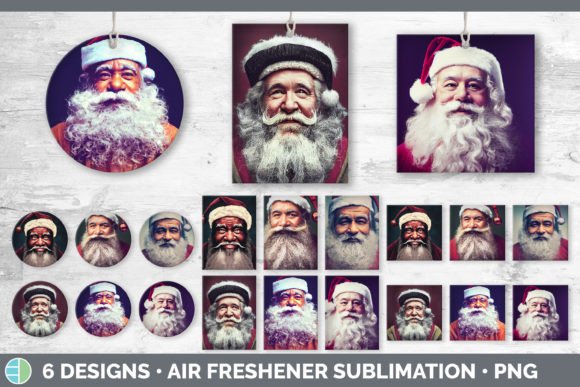 Santa Christmas Air Freshener Illustration