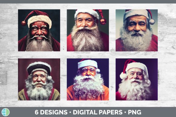 Santa Christmas Backgrounds Digital Sc Illustrations