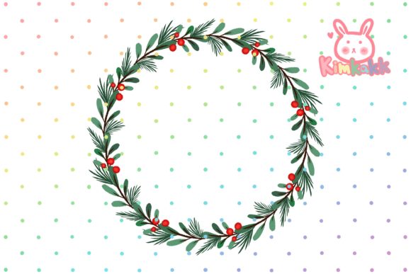 Watercolor Christmas Wreath Round Frame Review